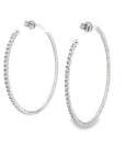 Baikalla Jewelry Silver Gemstone Earrings Baikalla Sterling Silver Gold Plated Dangle Hoop Earrings With CZ