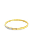 Baikalla Jewelry Gold Bangle Bracelet Sterling Silver Gold Plated CZ Oval Bangle Bracelet