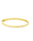 Baikalla Jewelry Gold Bangle Bracelet Sterling Silver Gold Plated CZ Oval Bangle Bracelet