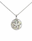 Baikalla Jewelry Gemstone Pendant Necklace Baikalla Sterling Silver Lab-Made Opal Bauhinia Bezel Pendant Necklace