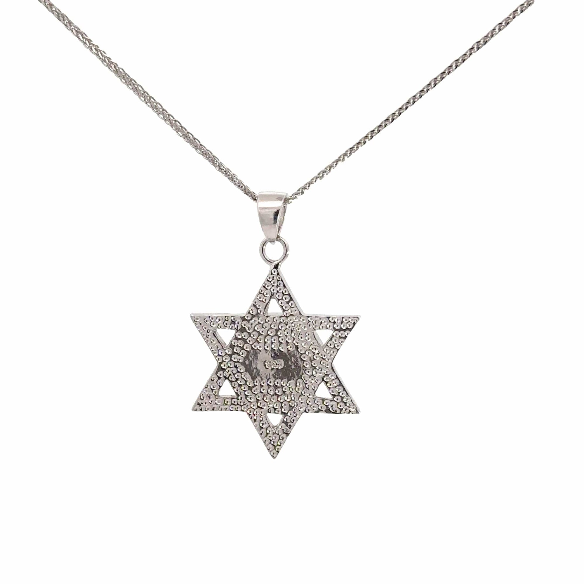 Baikalla Jewelry Gemstone Pendant Necklace Copy of Baikalla Sterling Silver Lab-Made Opal Star of David Pendant Necklace