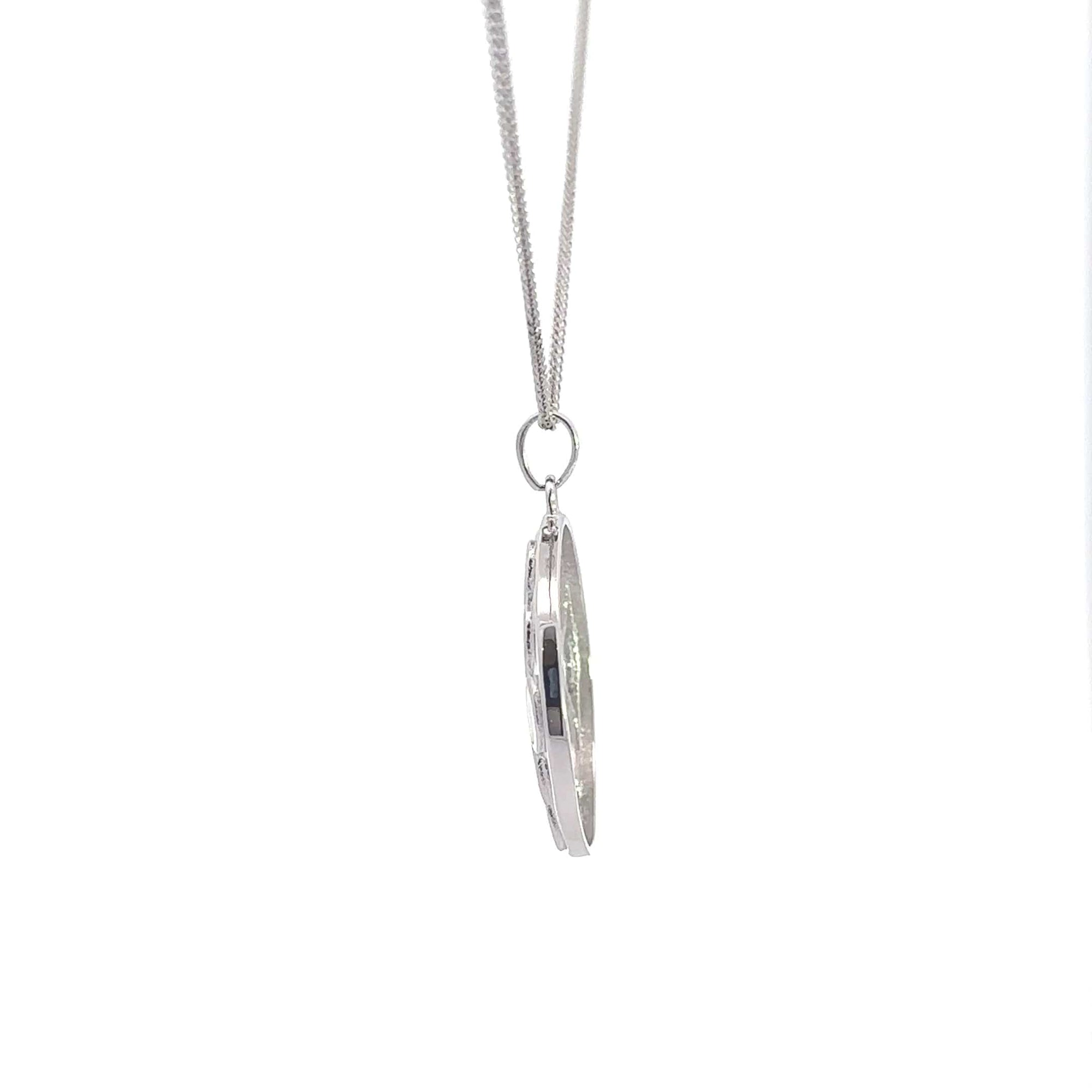 Baikalla Jewelry Gemstone Pendant Necklace Copy of Baikalla Sterling Silver Lab-Made Opal Bezel Pendant Necklace