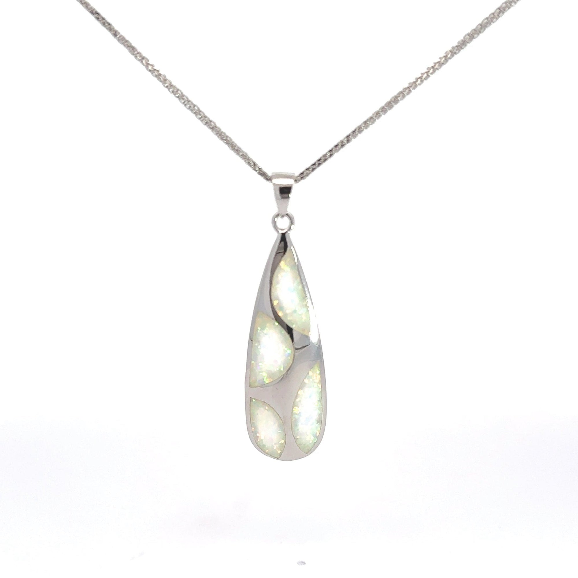 Baikalla Jewelry Gemstone Pendant Necklace Baikalla Sterling Silver Lab-Made Opal Pendant Necklace