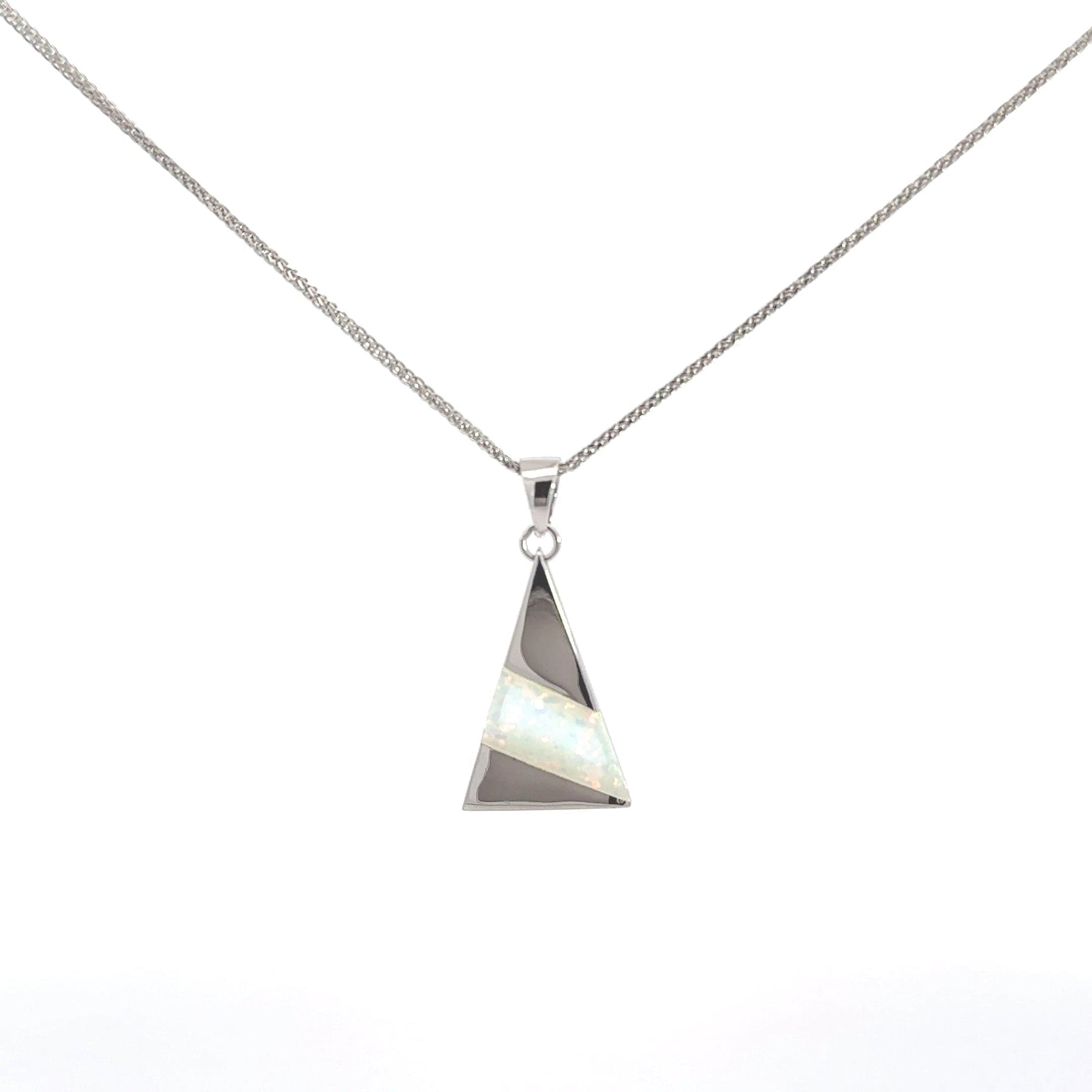 Baikalla Jewelry Gemstone Pendant Necklace Baikalla Sterling Silver Lab-Made Opal Pendant Necklace