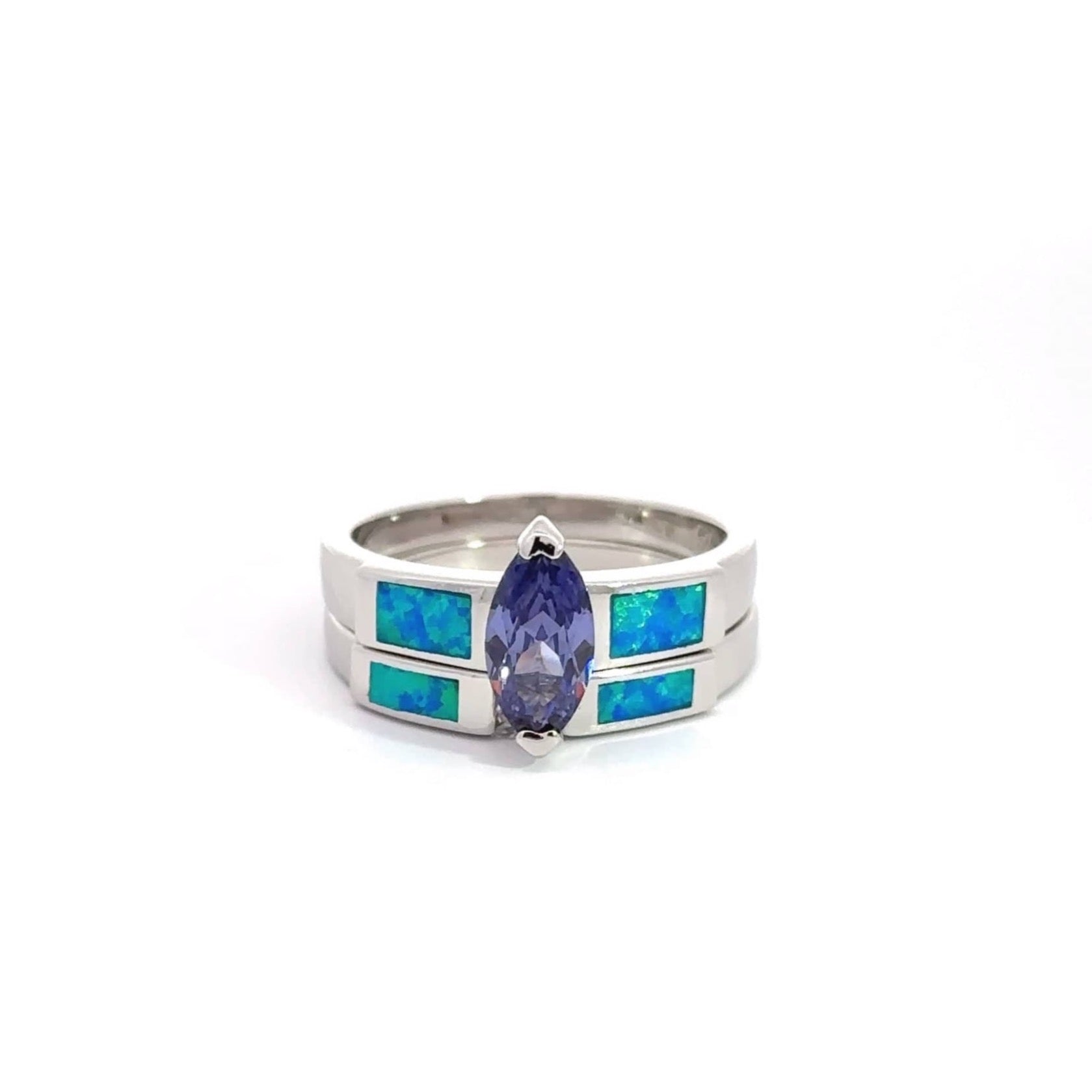 Baikalla Jewelry Sterling Silver Opal Ring Copy of Baikalla™ Sterling Silver Lab-Created Opal Ring