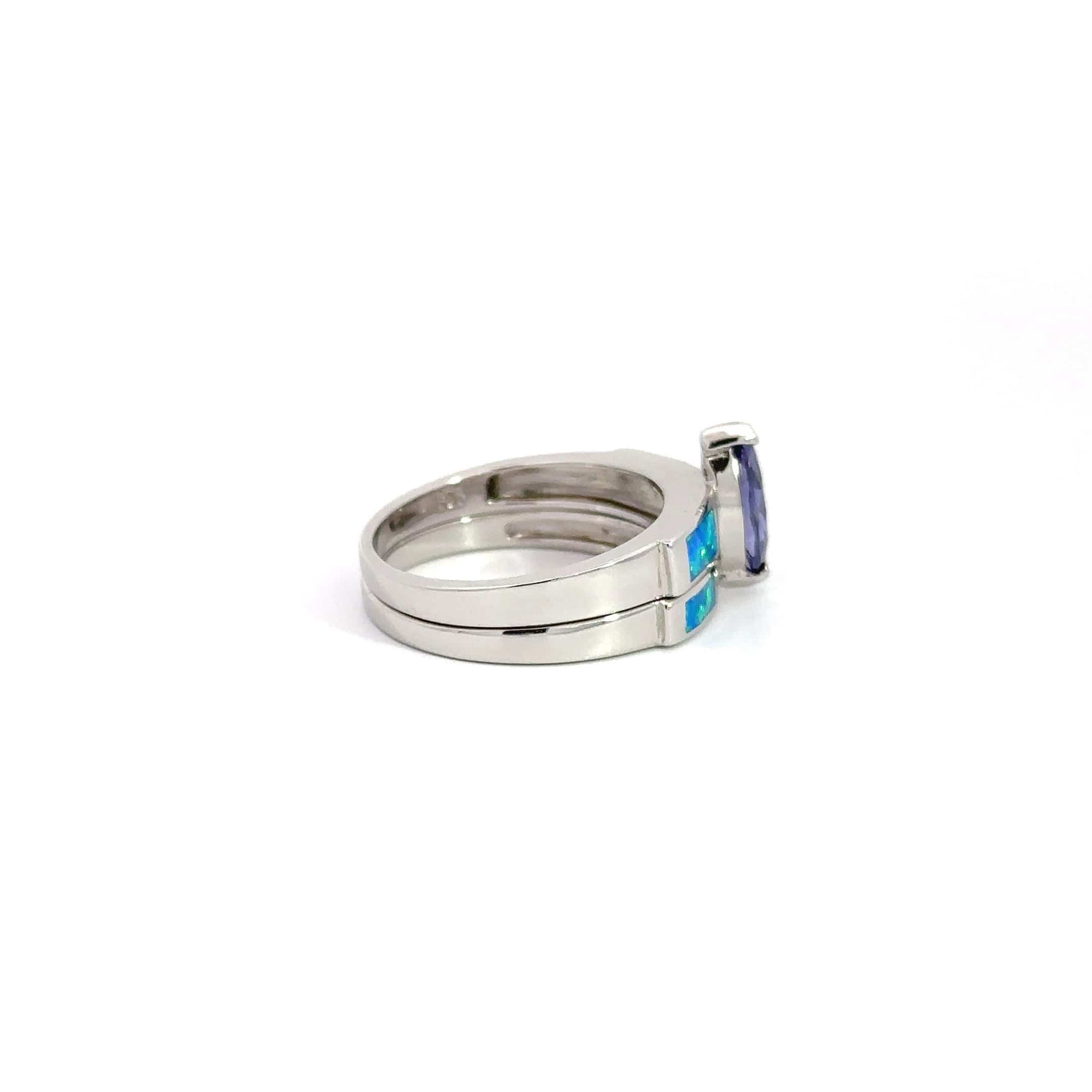 Baikalla Jewelry Sterling Silver Opal Ring Copy of Baikalla™ Sterling Silver Lab-Created Opal Ring