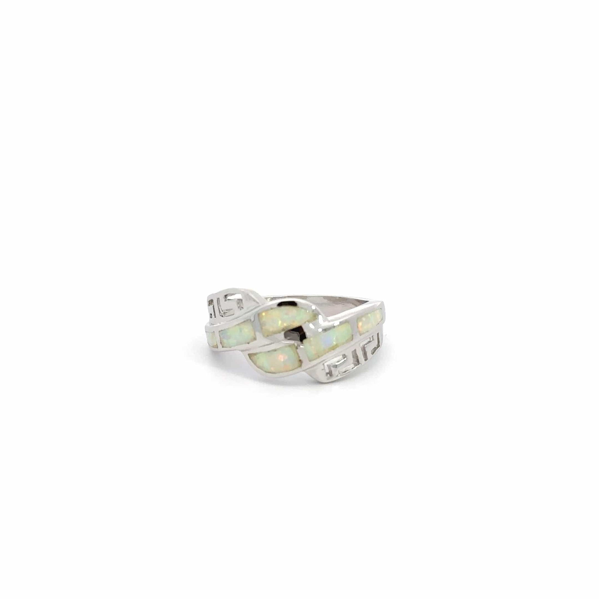 Baikalla Jewelry Sterling Silver Opal Ring Baikalla™ Sterling Silver Lab-Created Opal Ring