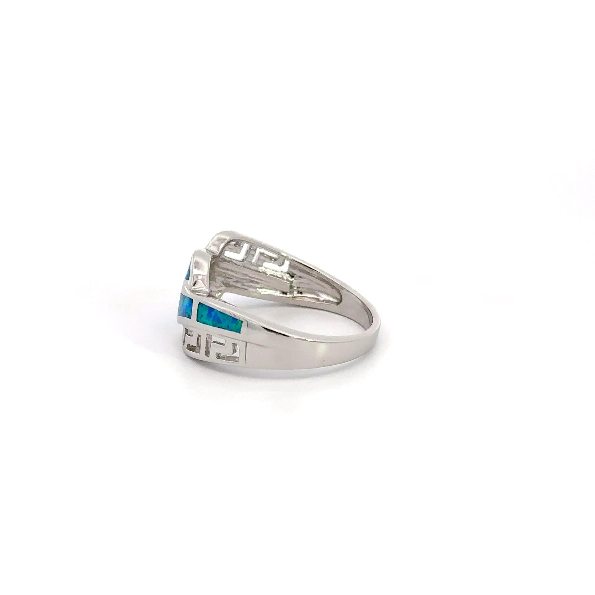 Baikalla Jewelry Sterling Silver Opal Ring Baikalla™ Sterling Silver Lab-Created Opal Ring