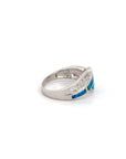 Baikalla Jewelry Sterling Silver Opal Ring Baikalla™ Sterling Silver Lab-Created Opal Ring