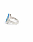 Baikalla Jewelry Sterling Silver Opal Ring Baikalla™ Sterling Silver Lab-Created Square Opal Ring