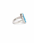 Baikalla Jewelry Sterling Silver Opal Ring Baikalla™ Sterling Silver Lab-Created Square Opal Ring