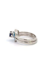 Baikalla Jewelry Sterling Silver Opal Ring Baikalla™ Sterling Silver Lab Created Opal Promise Ring with Tanzanite