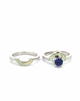 Baikalla Jewelry Sterling Silver Opal Ring Copy of Baikalla™ Sterling Silver Lab Created Opal Promise Ring with Tanzanite