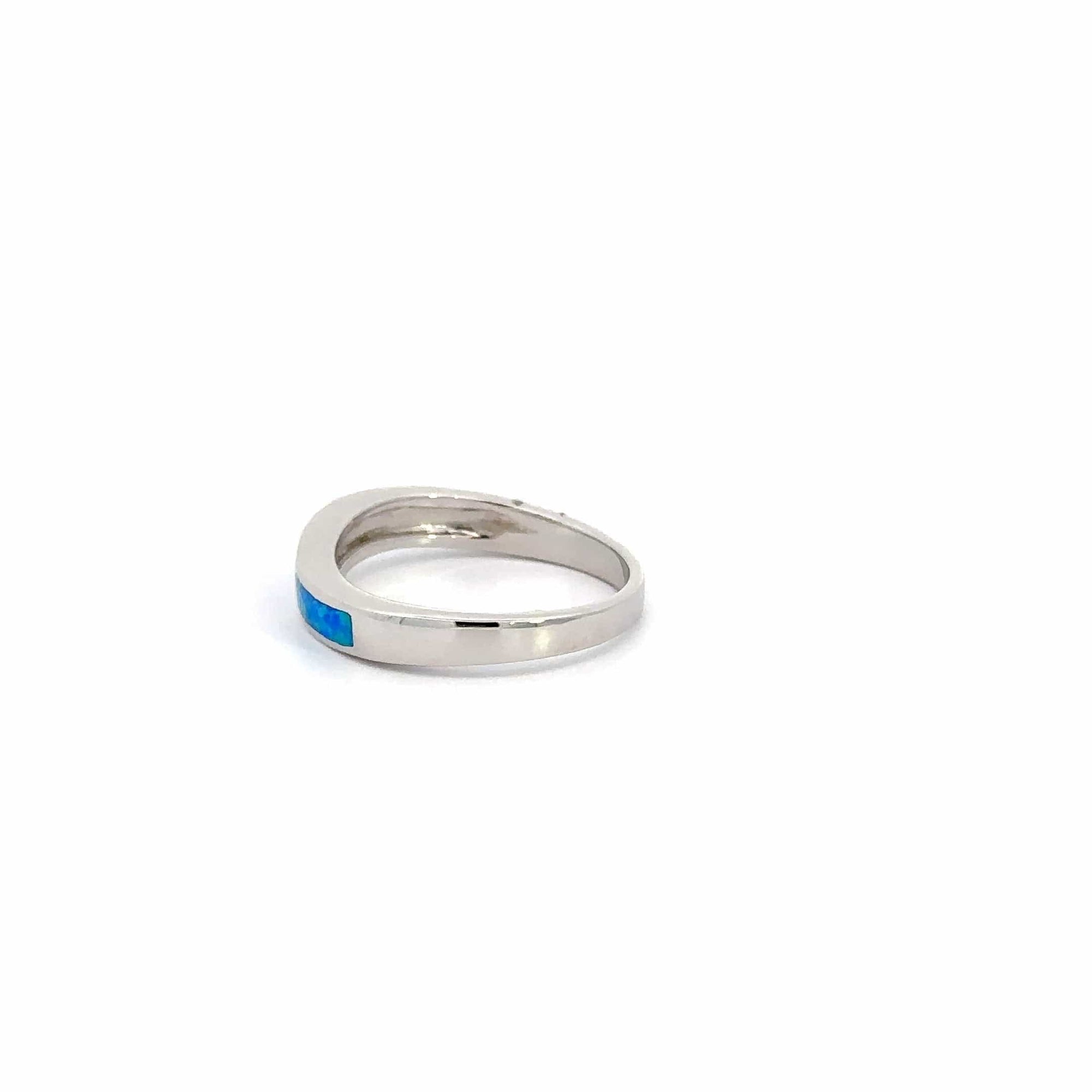 Baikalla Jewelry Sterling Silver Opal Ring Baikalla™ Sterling Silver Lab-Created Opal Ring