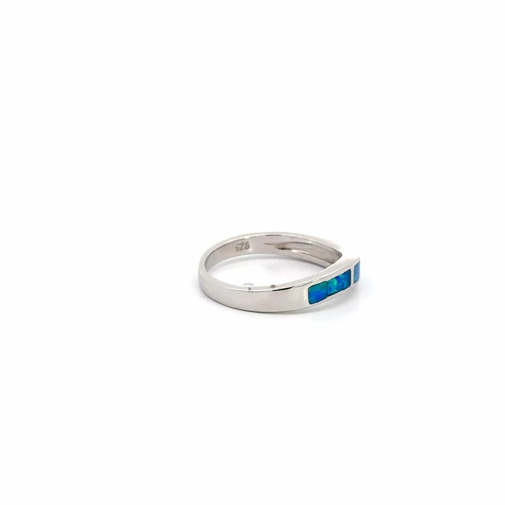 Baikalla Jewelry Sterling Silver Opal Ring Baikalla™ Sterling Silver Lab-Created Opal Ring