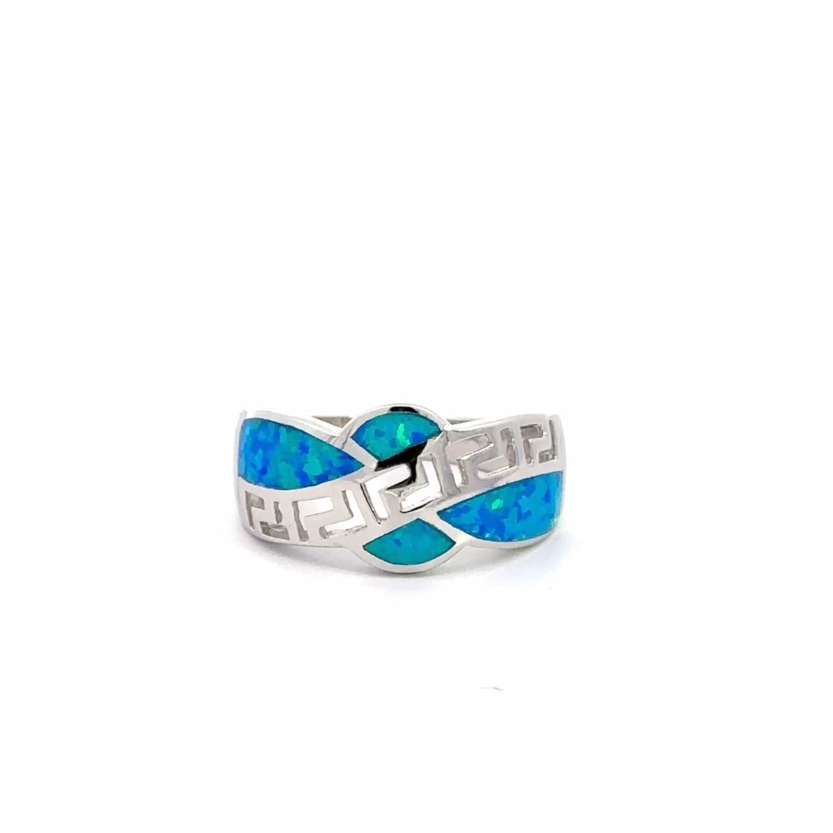 Baikalla Jewelry Sterling Silver Opal Ring Baikalla™ Sterling Silver Lab-Created Opal Ring