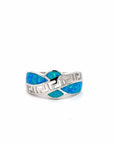 Baikalla Jewelry Sterling Silver Opal Ring Baikalla™ Sterling Silver Lab-Created Opal Ring