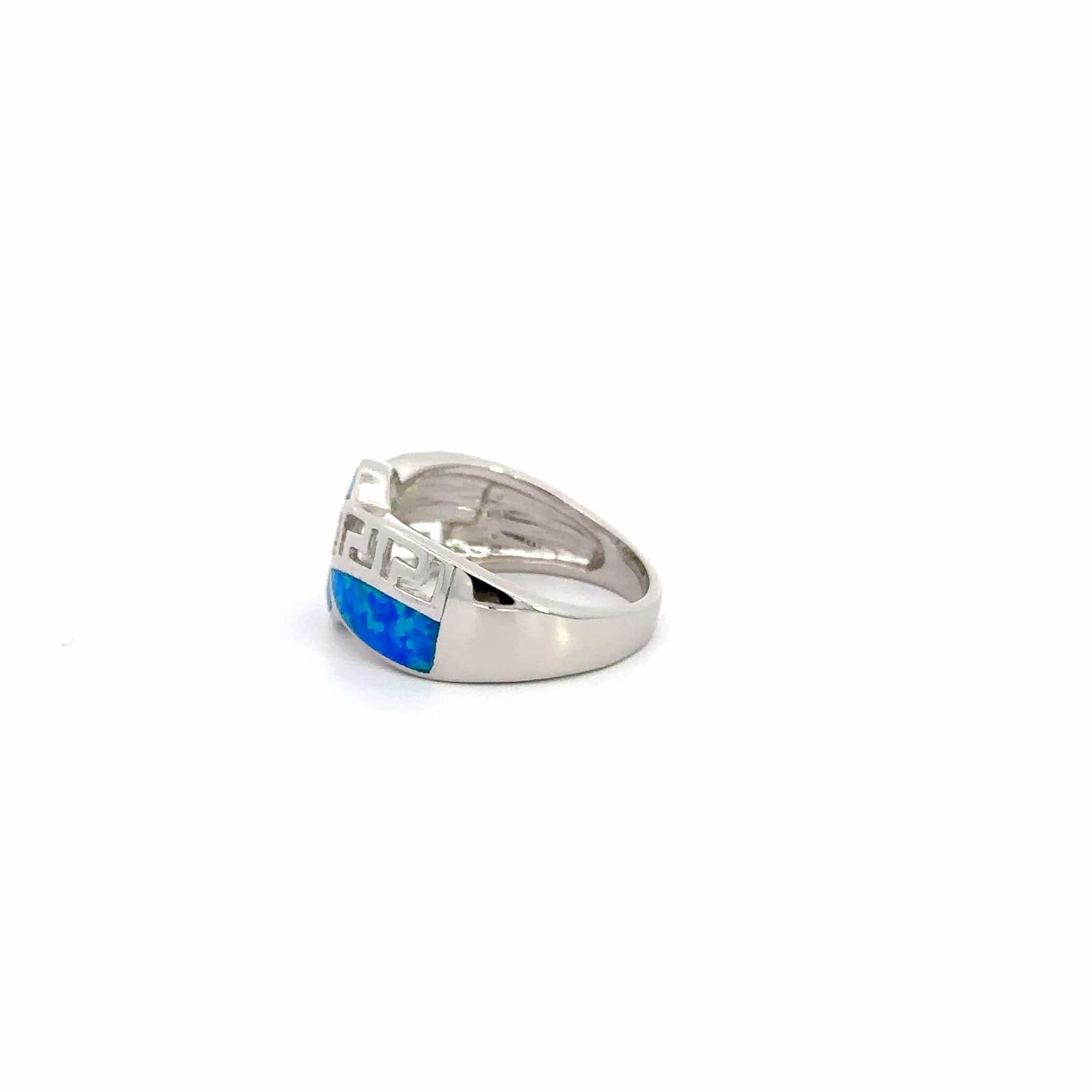 Baikalla Jewelry Sterling Silver Opal Ring Baikalla™ Sterling Silver Lab-Created Opal Ring