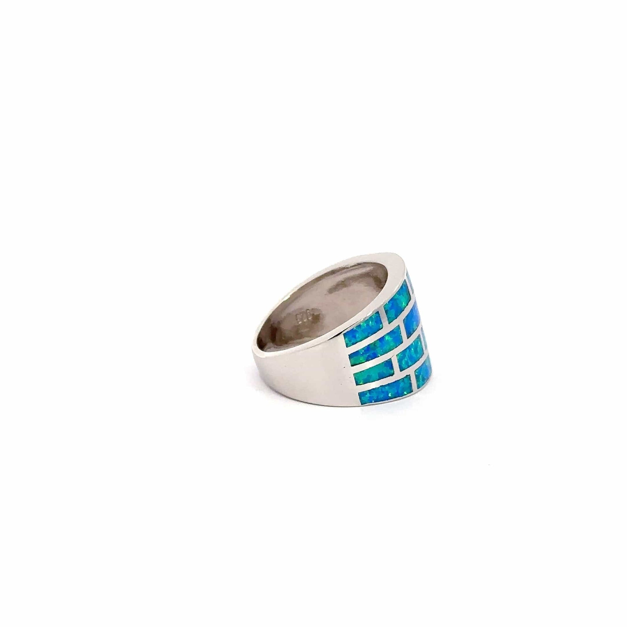 Baikalla Jewelry Sterling Silver Opal Ring Baikalla™ Sterling Silver Lab-Created Opal Ring