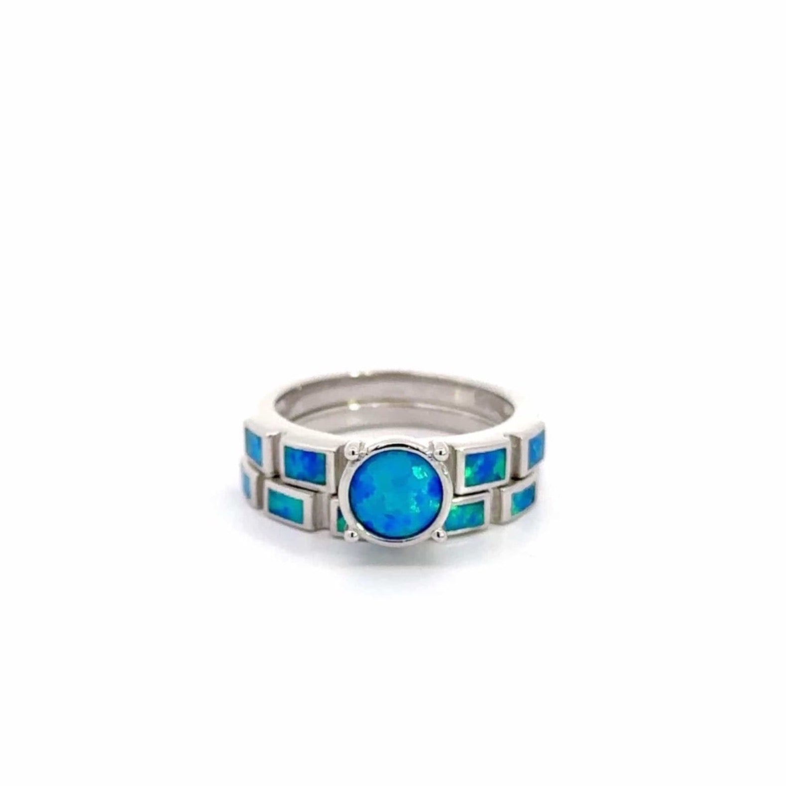 Baikalla Jewelry Sterling Silver Opal Ring Baikalla™ Sterling Silver Lab Created Opal Promise Ring