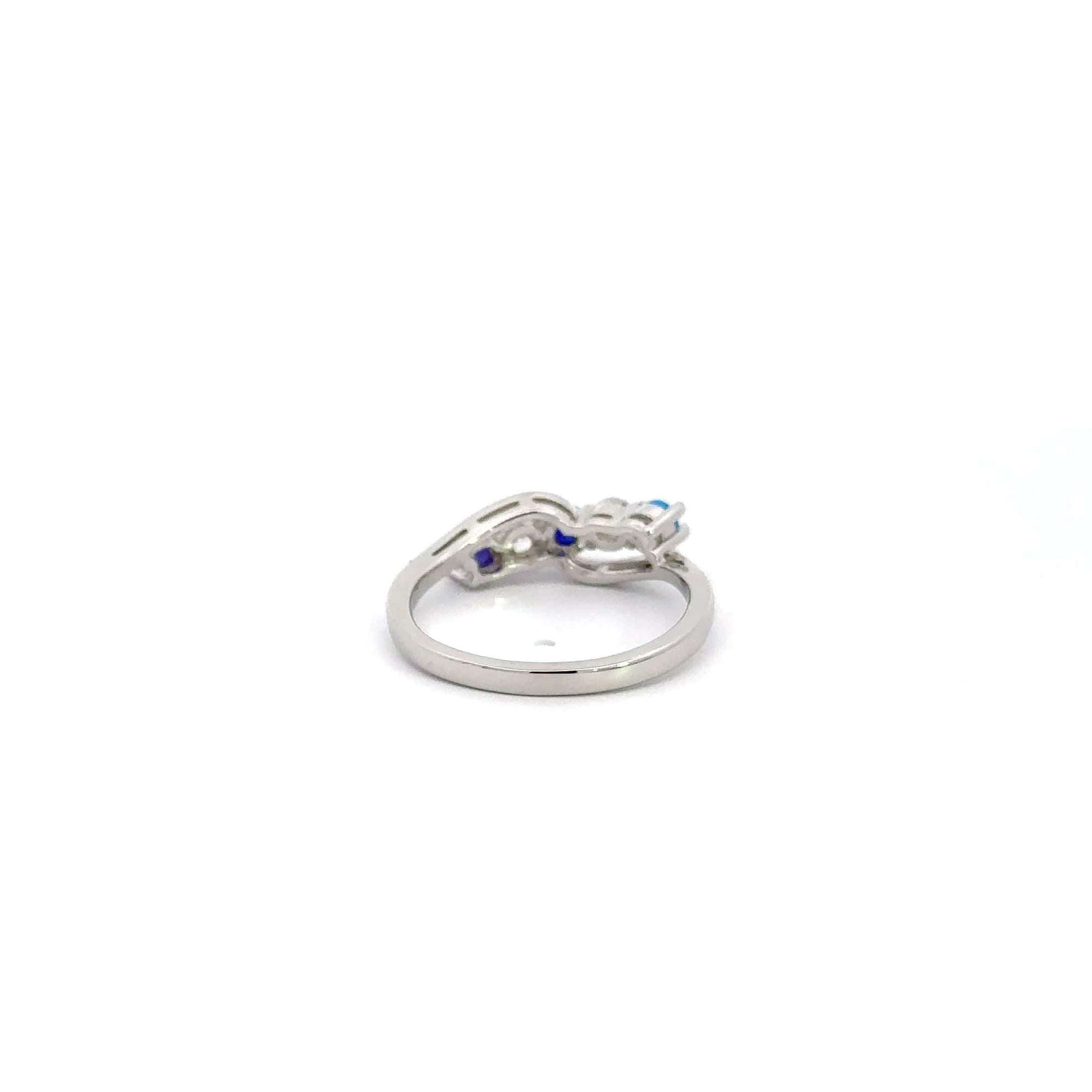 Baikalla Jewelry Sterling Silver Opal Ring Copy of Baikalla™ Sterling Silver Lab Created Opal Ring with CZ