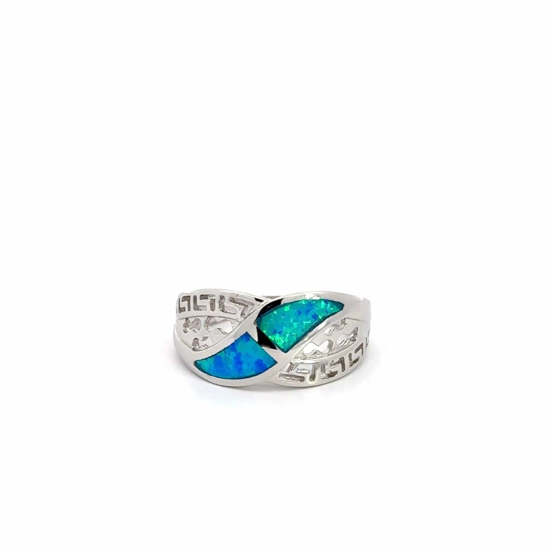 Baikalla Jewelry Sterling Silver Opal Ring Baikalla™ Sterling Silver Lab-Created Opal Ring