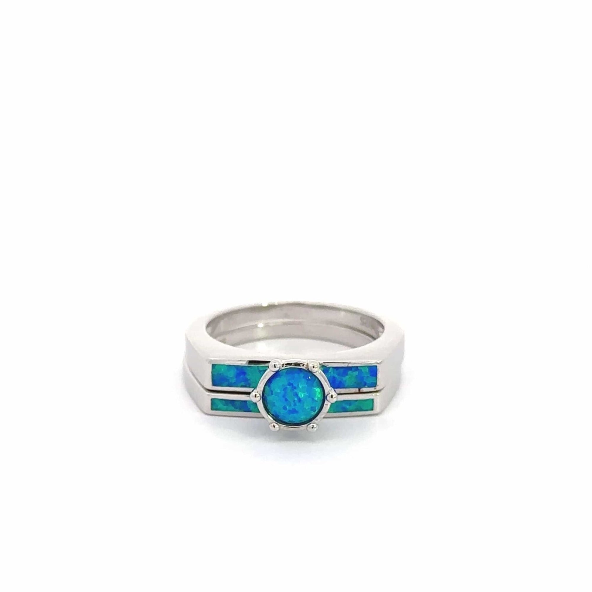 Baikalla Jewelry Sterling Silver Opal Ring Baikalla™ Sterling Silver Lab Created Opal Ring