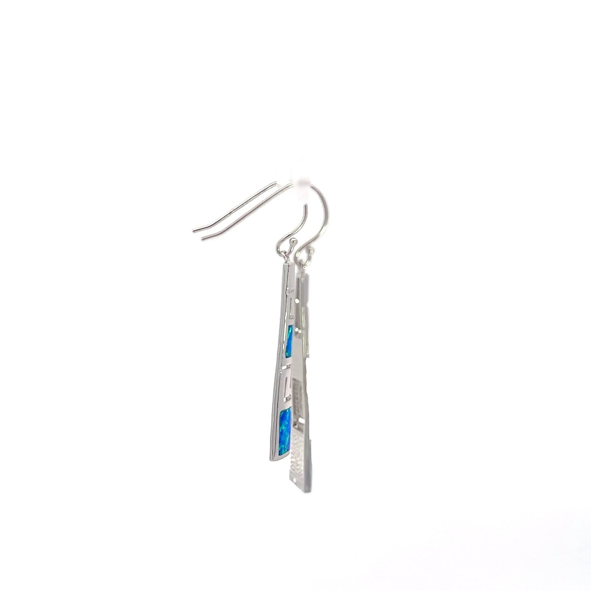 Baikalla Jewelry Gold Gemstone Earrings Baikalla™ Sterling Silver Natural Lab-Created Opal Dangle Earrings