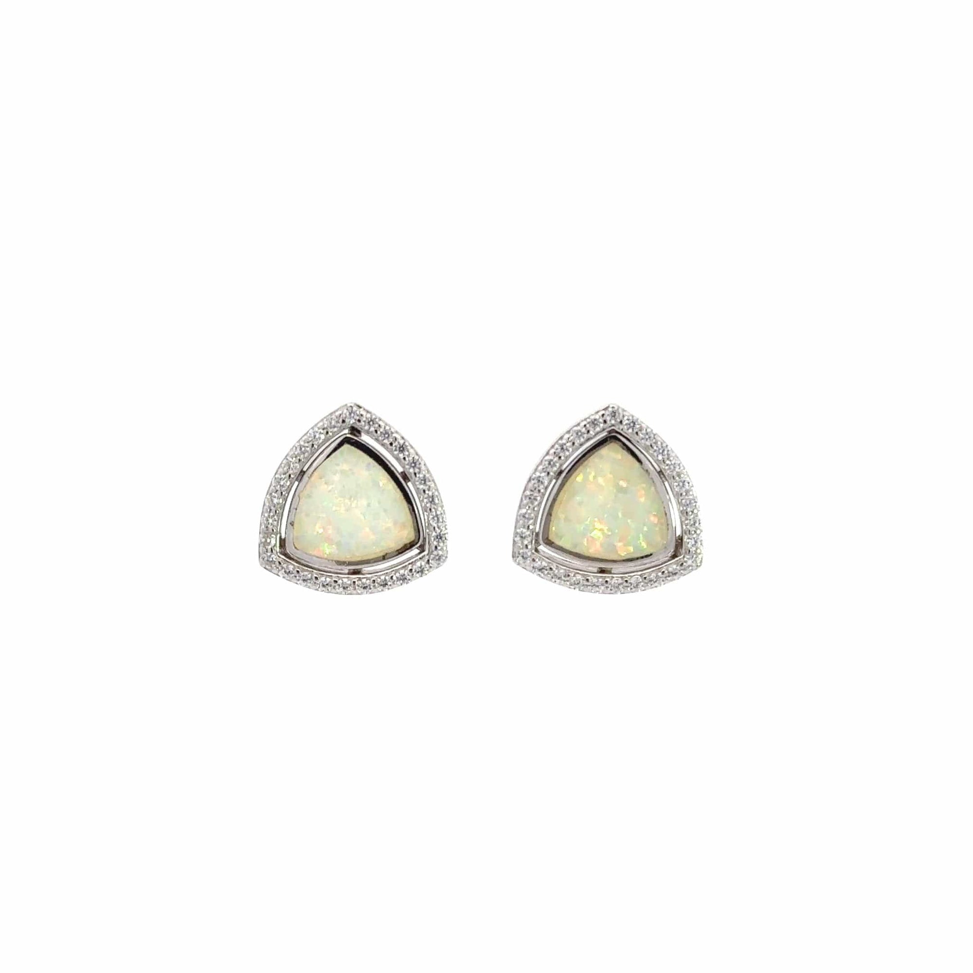 Baikalla Jewelry Gold Gemstone Earrings Baikalla™ Sterling Silver Natural Lab-Created Opal Earrings