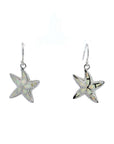 Baikalla Jewelry Gold Gemstone Earrings Baikalla™ Sterling Silver Natural Lab-Made Starfish Opal Dangle Earrings