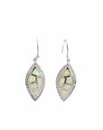 Baikalla Jewelry Gold Gemstone Earrings Baikalla™ Sterling Silver Natural Lab-Made Opal Dangle Earrings