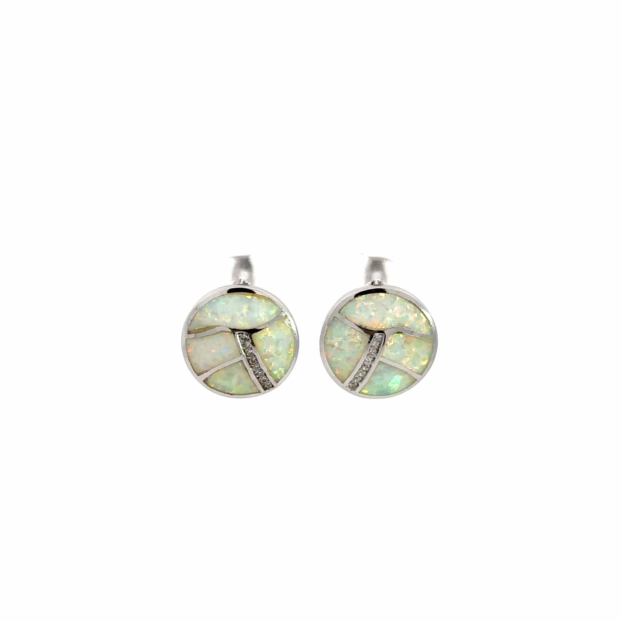 Baikalla Jewelry Gold Gemstone Earrings Baikalla™ Sterling Silver Natural Lab-Made Opal Earrings