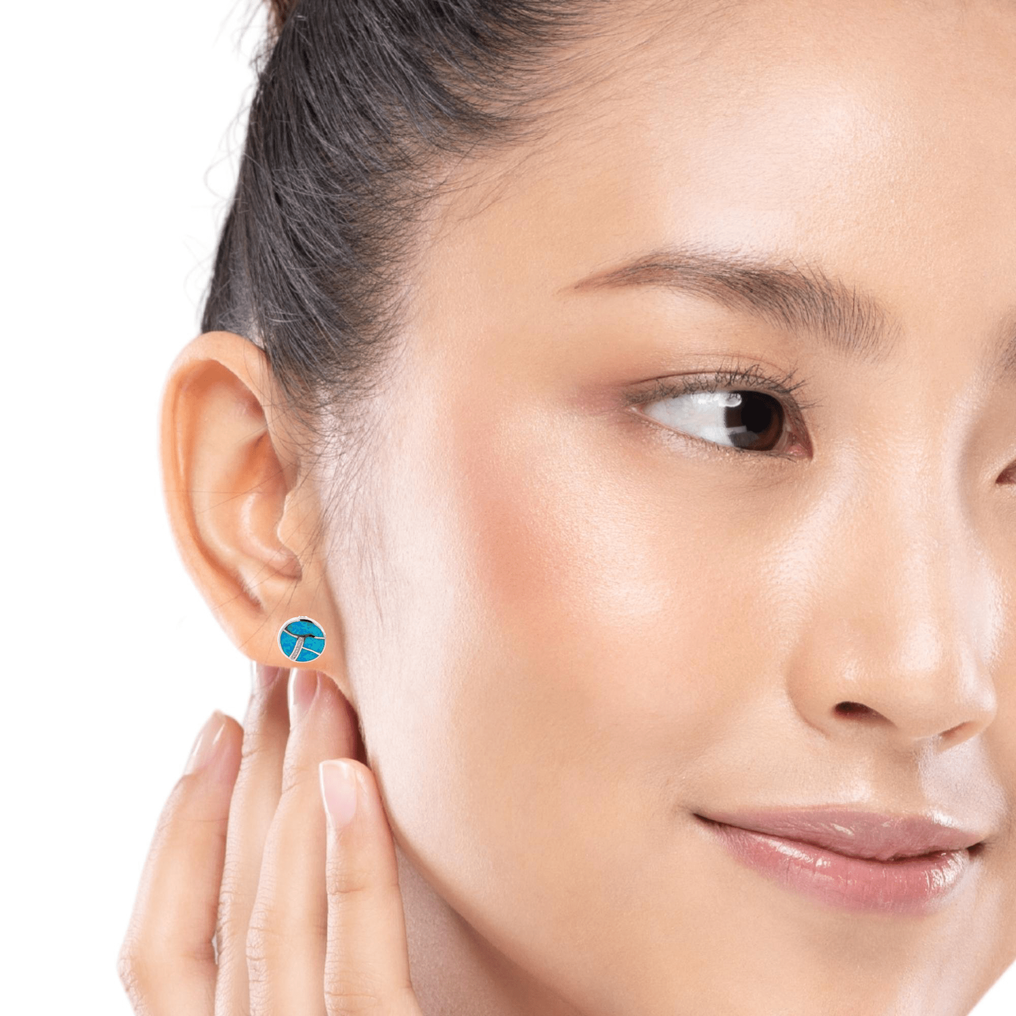 Baikalla Jewelry Gold Gemstone Earrings Copy of Baikalla™ Sterling Silver Natural Lab-Made Opal Earrings