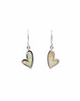 Baikalla Jewelry Gold Gemstone Earrings Baikalla™ Sterling Silver Natural Lab-Made Heart Opal Dangle Earrings