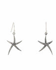 Baikalla Jewelry Gold Gemstone Earrings Baikalla™ Sterling Silver Natural Lab-Made Starfish Opal Dangle Earrings