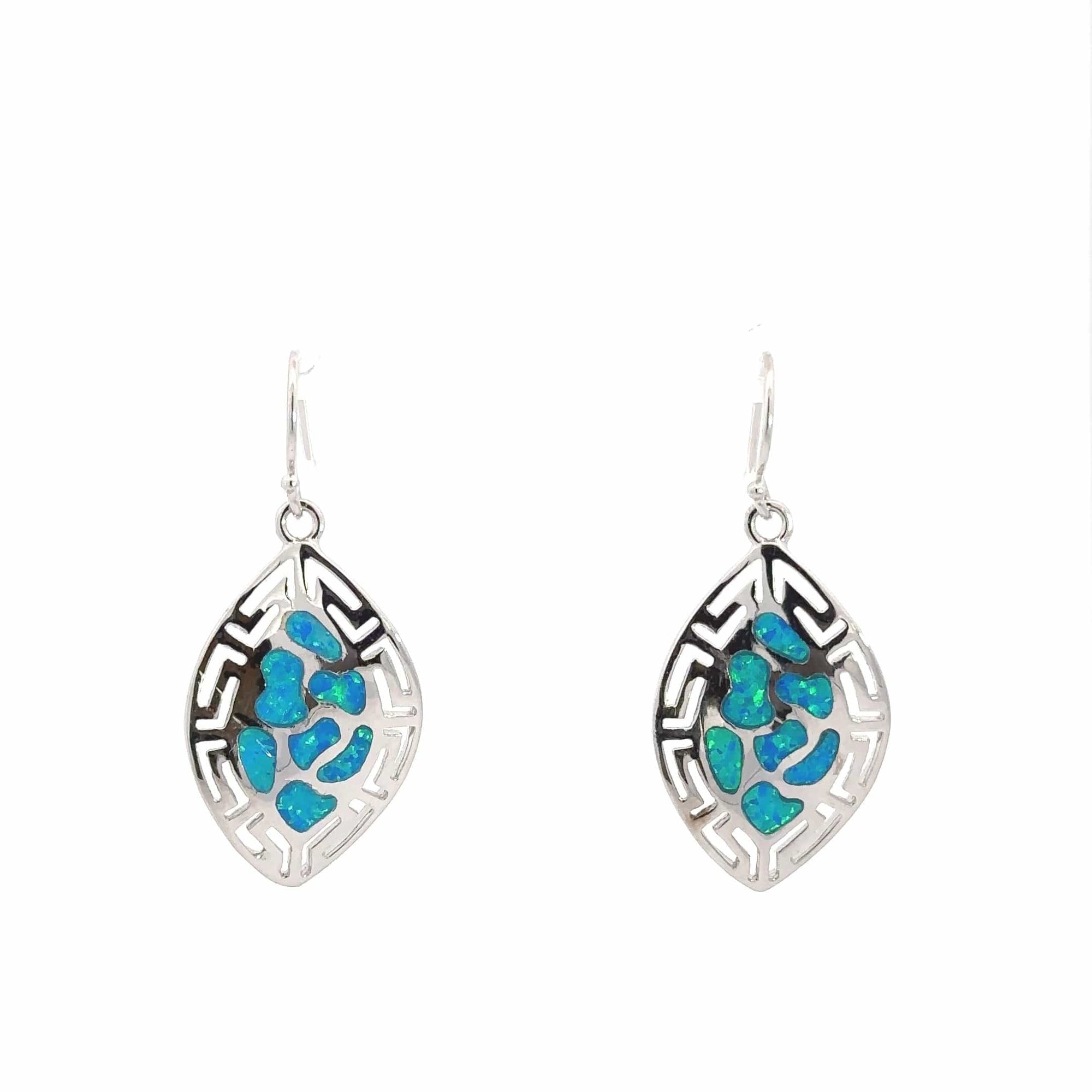 Baikalla Jewelry Gold Gemstone Earrings Copy of Baikalla™ Sterling Silver Natural Lab-Made Opal Dangle Earrings