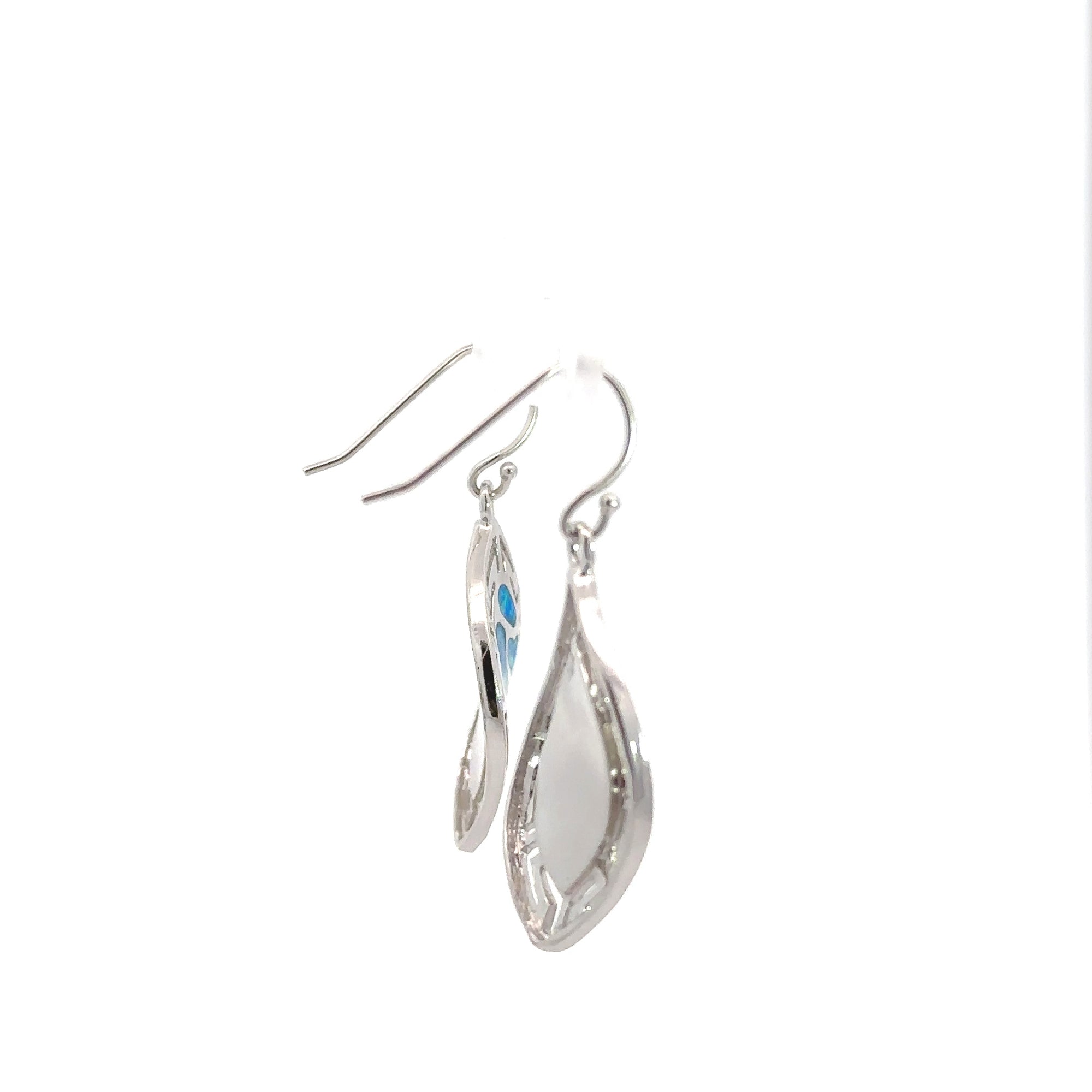 Baikalla Jewelry Gold Gemstone Earrings Copy of Baikalla™ Sterling Silver Natural Lab-Made Opal Dangle Earrings