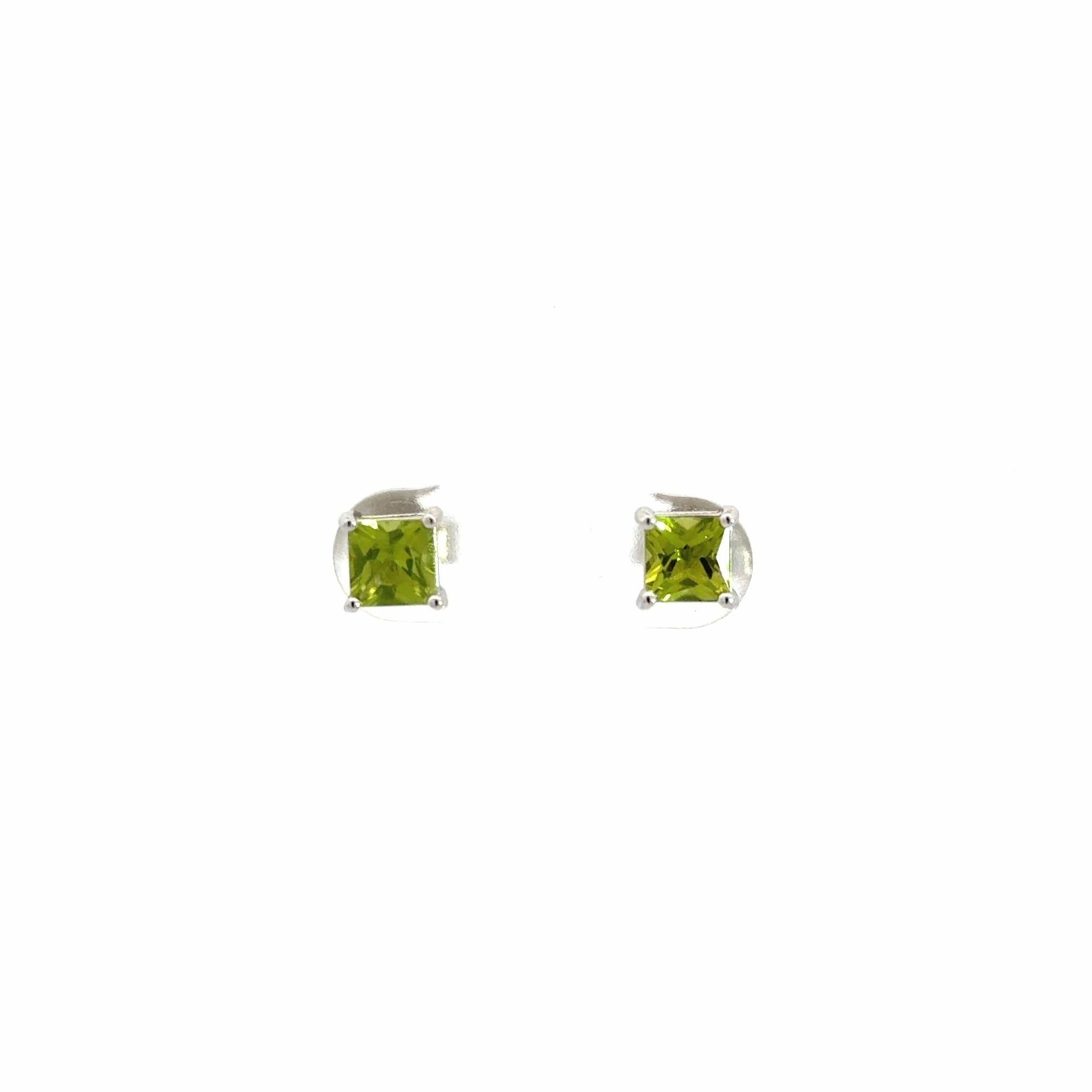 Baikalla Jewelry Gold Gemstone Earrings Peridot Baikalla™ Sterling Silver Lab Created Sapphire Earrings