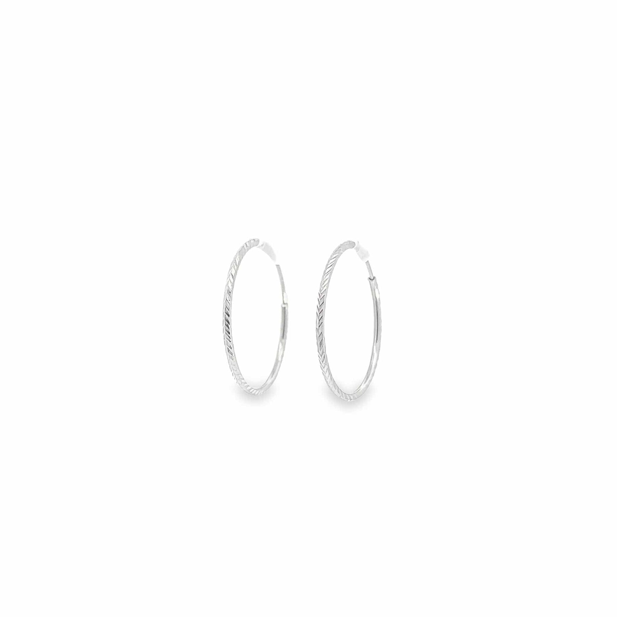 Baikalla Jewelry Silver Gemstone Earrings Baikalla 18k White Gold Dangle Diamond Cut Hoop Earrings