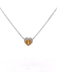 Baikalla Jewelry Silver Amethyst Necklace Citrine Baikalla™ Classic Heart Sterling Silver Natural Amethyst Citrine Topaz Necklace With CZ