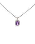 Baikalla Jewelry Silver Amethyst Necklace Amethyst Baikalla™ Classic Sterling Silver Natural Amethyst Citrine Topaz Necklace With CZ