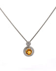 Baikalla Jewelry Silver Amethyst Necklace Citrine Baikalla™ Classic Sterling Silver Natural Amethyst Citrine Necklace With CZ