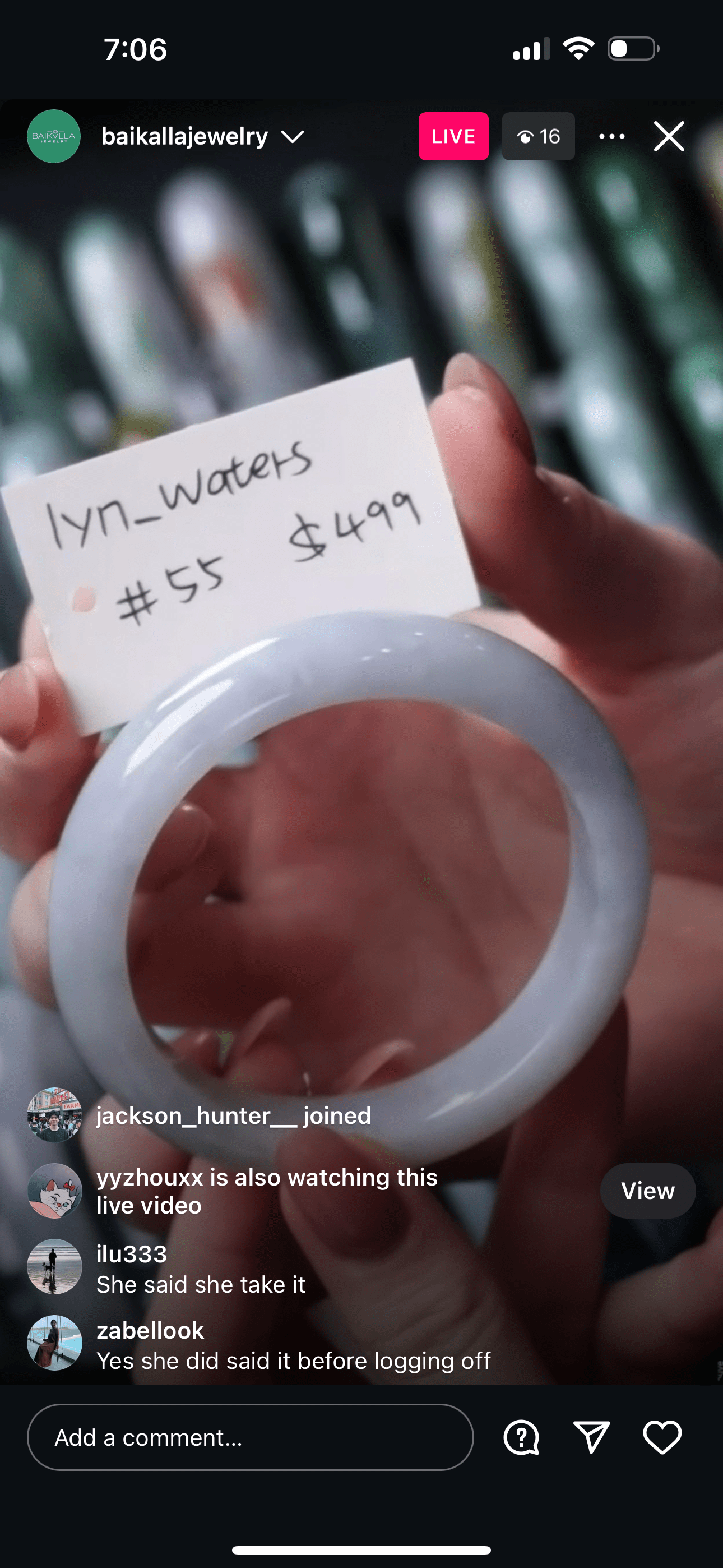 Baikalla IG Live "Natural Faint Lavender Jadeite Jade Bangle Bracelet #55" (Live Pick) (12/16/24)