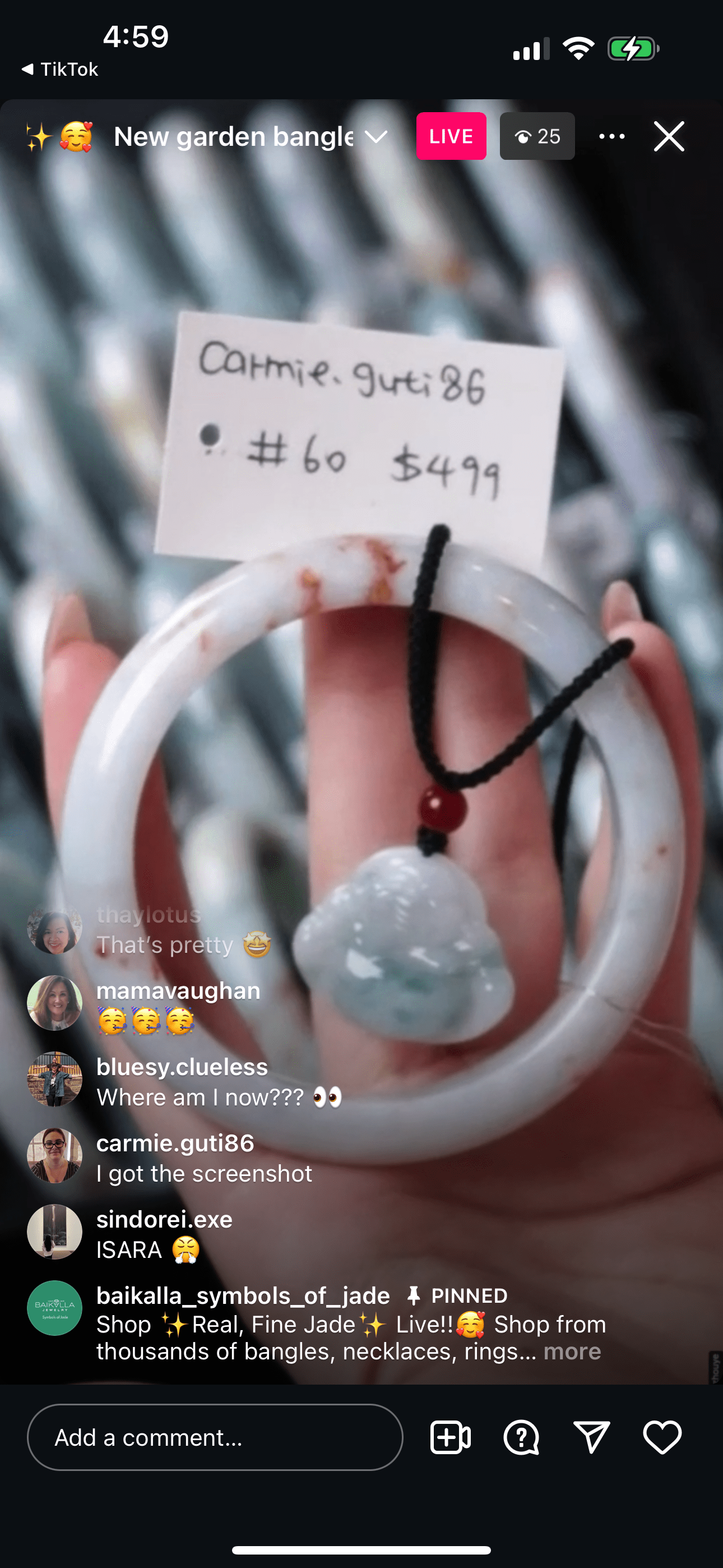 Baikalla IG Live "Natural Light Lavender Red Freckle Jadeite Jade Bangle" (Live Pick) (12/19/24)