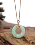 Baikalla Jewelry 18k Gold Jadeite Necklace Pendant Only Baikalla™ "Good Luck Birdie" 18k Rose Gold Genuine Burmese Jadeite Lucky Kou Kou Pendant Necklace