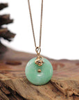 Baikalla Jewelry God Jadeite Necklace Pendant Only 18k Rose Gold Genuine Jadeite Constellation (Aquarius) Necklace Pendant