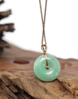 Baikalla Jewelry God Jadeite Necklace 18k Rose Gold Genuine Jadeite Constellation (Aquarius) Necklace Pendant