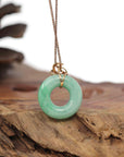 Baikalla Jewelry 18k Gold Jadeite Necklace Baikalla™ "Good Luck Birdie" 18k Rose Gold Genuine Burmese Jadeite Lucky Kou Kou Pendant Necklace With Ruby and Diamond