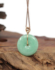 Baikalla Jewelry God Jadeite Necklace 18k Rose Gold Genuine Jadeite Constellation Horoscope (Libra) Necklace Pendant