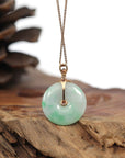 Baikalla Jewelry Gold Jadeite Pendant 18k Rose Gold Genuine Jadeite Constellation (Taurus) Necklace with Diamonds